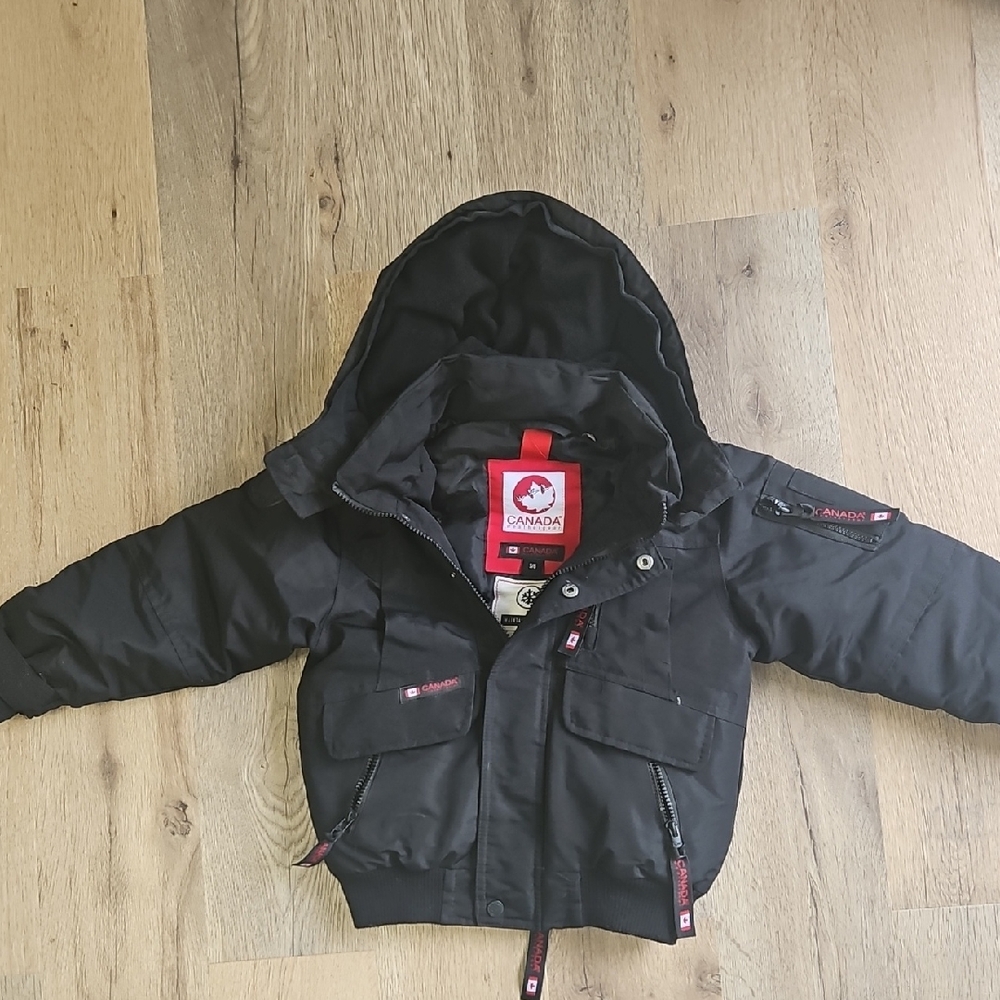 Kids Black Puffer Jacket by Canada Weathergear